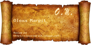 Olexa Margit névjegykártya